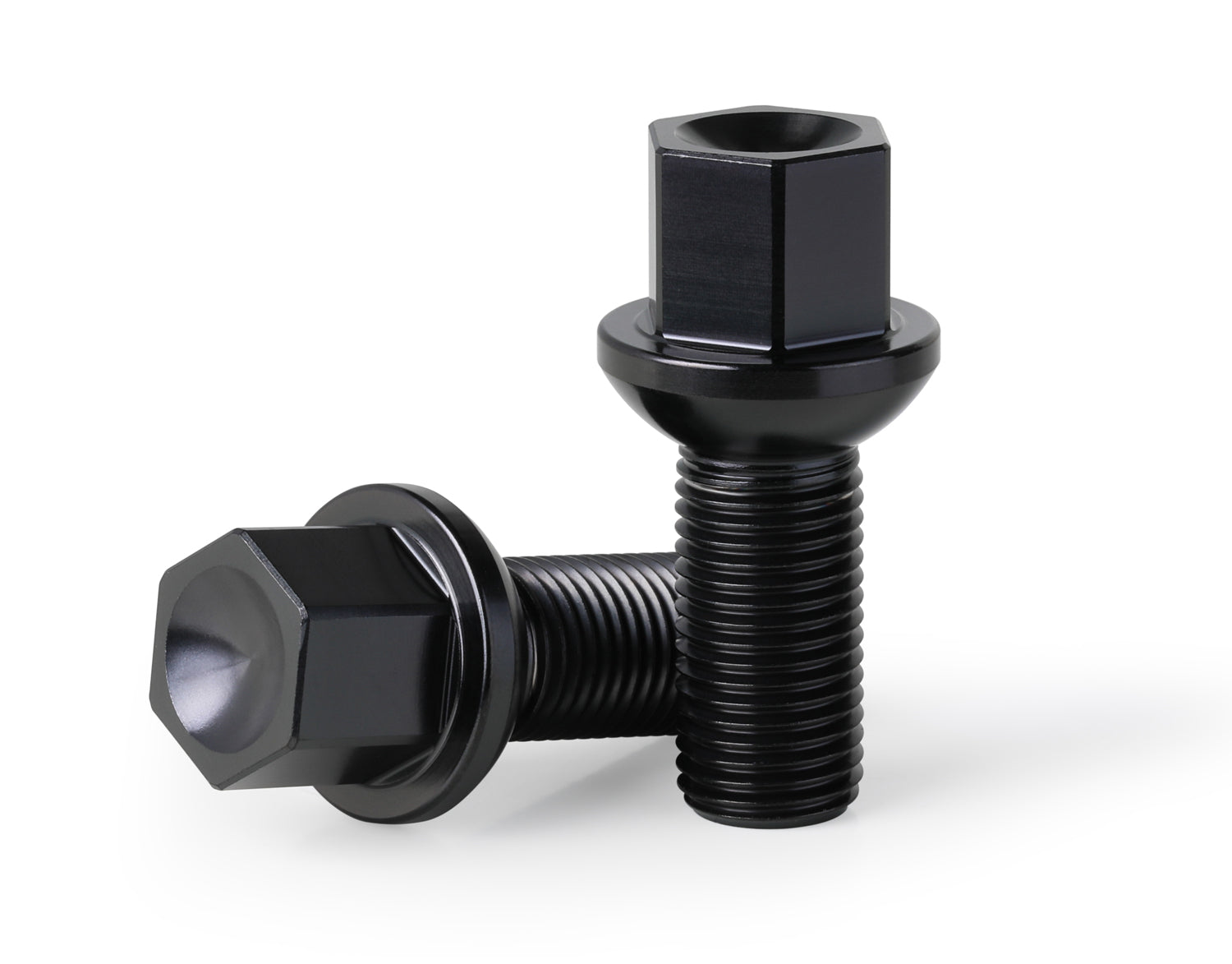 20x Black Cone Seat Lug Bolts – M14x1.5, 28mm Shank, Fits BMW, McLaren, Maserati, Seat, Volvo (60° Conical)