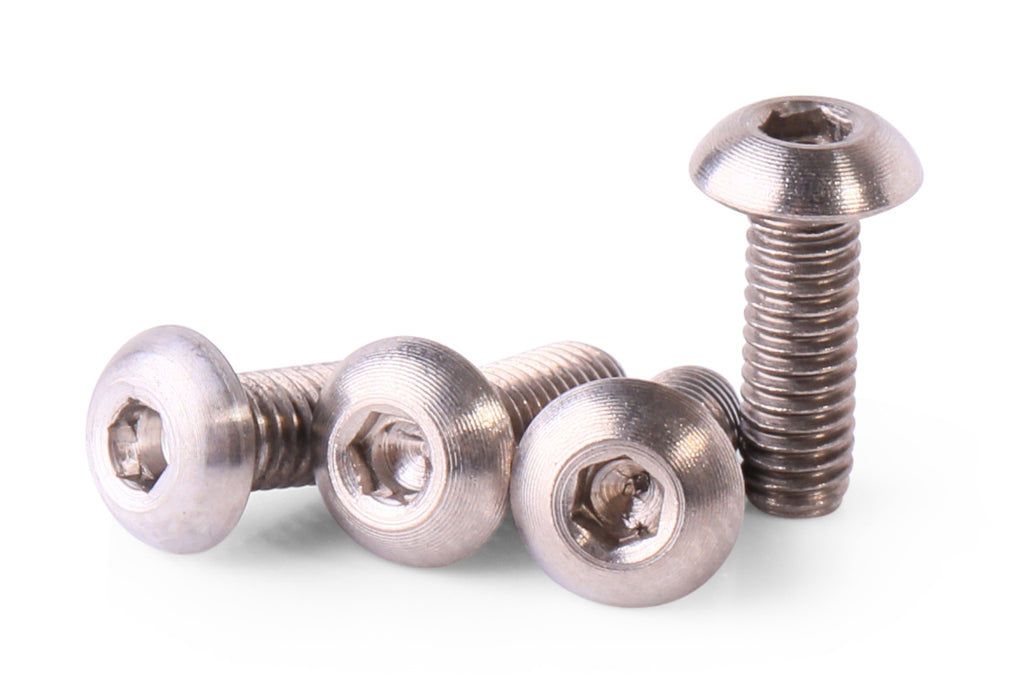 M3x18 Titanium Screws – Flat Head – 4pcs – 6AL4V Aerospace Grade – ACER Racing – M3x18 Bolts