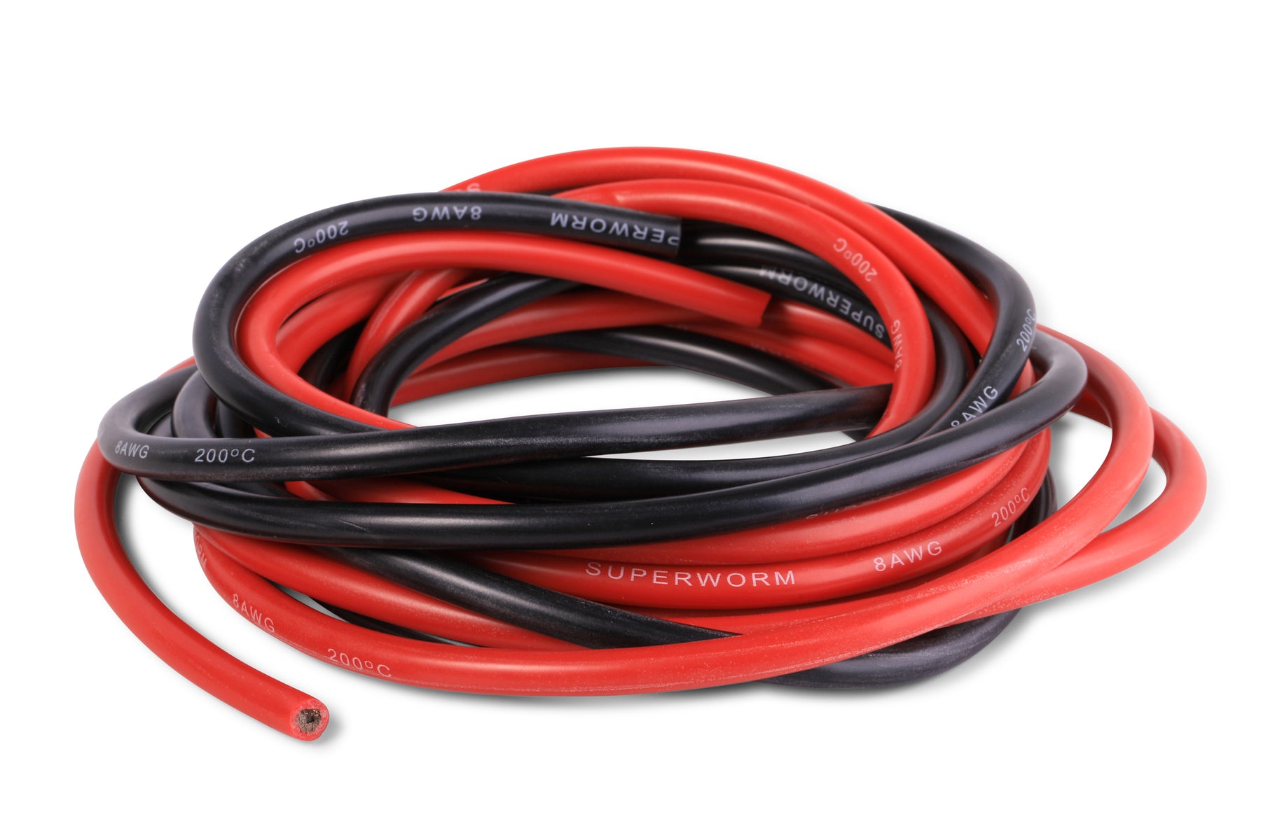 Superworm Super Flexible Ultra Efficient Copper Wire by Acer Racing (8 AWG 20 ft)